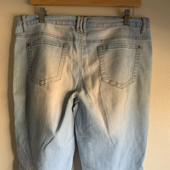 Elite Jeans White Washed Distressed Size 11/12 - Picture 5 of 8